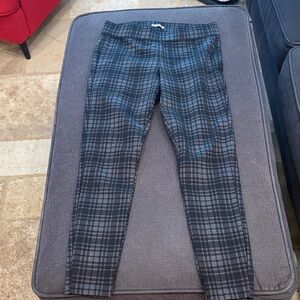 Maurices Black and Grey Plaid Pull-on Pants